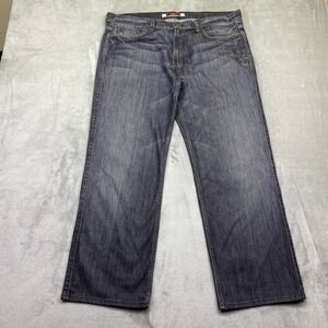 7 For All Mankind Mens Carpenter Jeans Dark Wash Straight Leg Sz 38 Grunge Retro